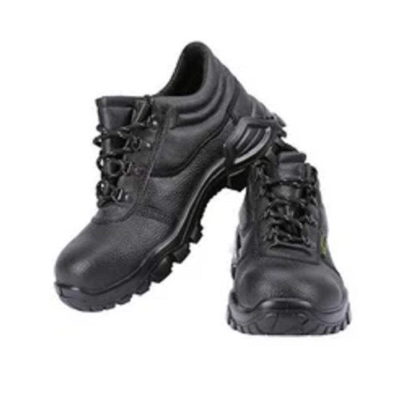 MV Black Leather Laces Safety Shoes