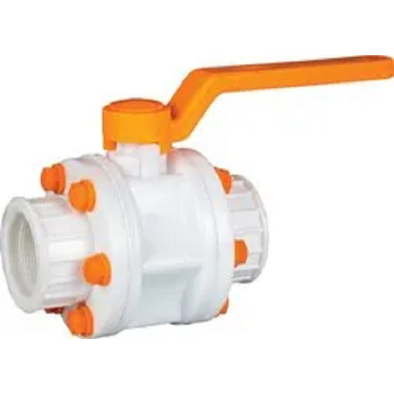 PP Three Piece Screwed End Ball Valve