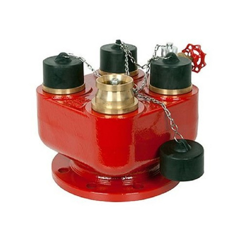 Fire brigade inlet connection-4-way