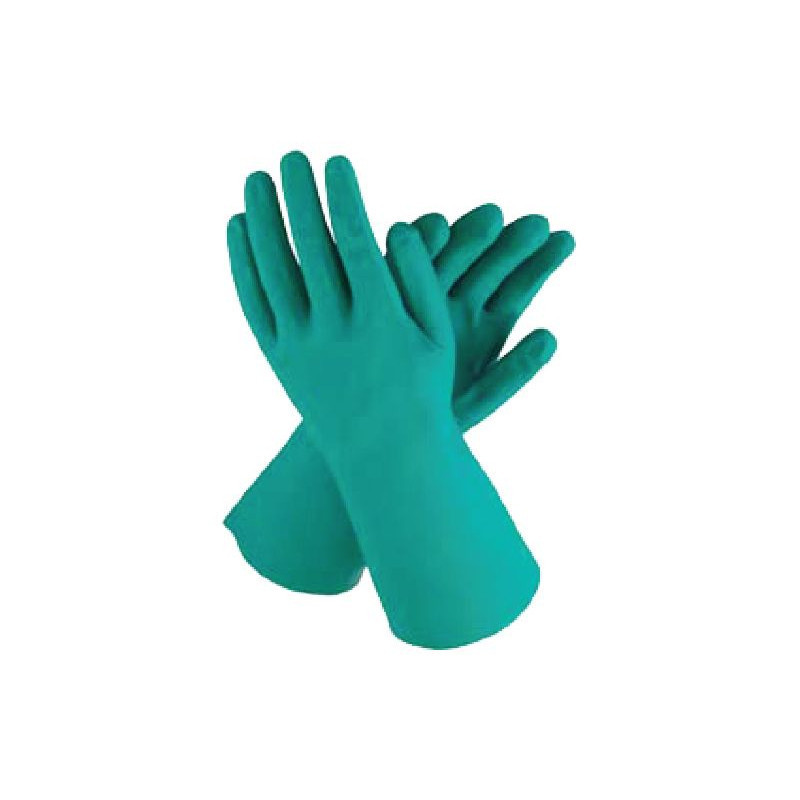 NITRILE GREEN RUBBER GLOVES