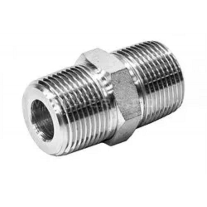 Hex Nipple, S.S, M.S, Brass