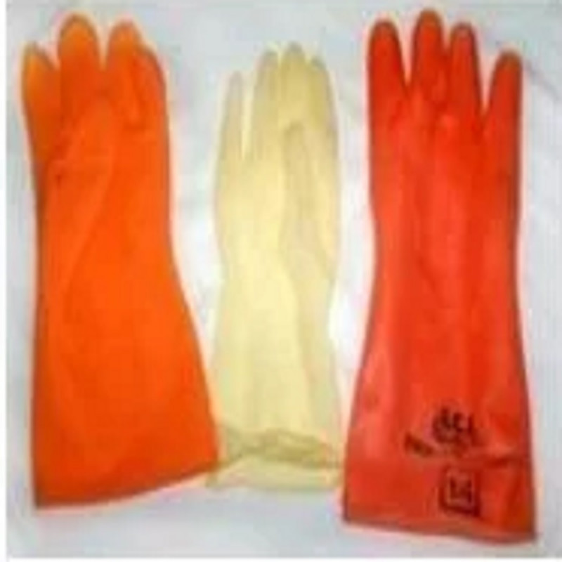 Latex Rubber Hand Gloves Acid And Alkali Proof