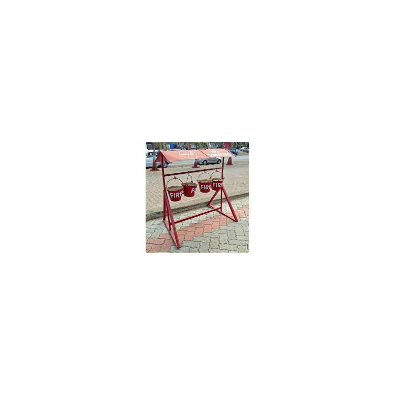 Fire Bucket Stand For 4 Bucket With Canopy
