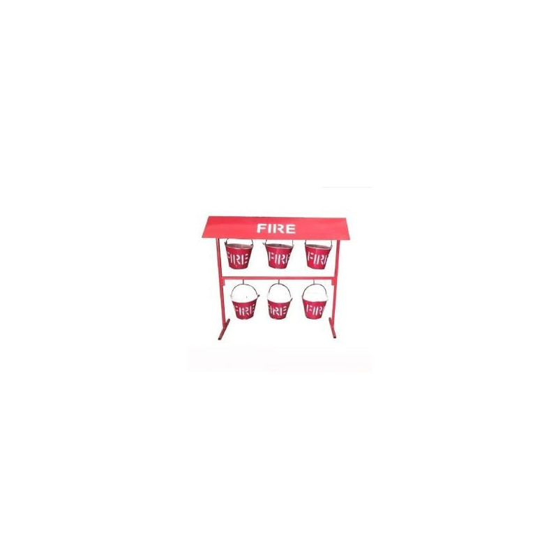 Fire Bucket Stand For 6 Bucket With Canopy