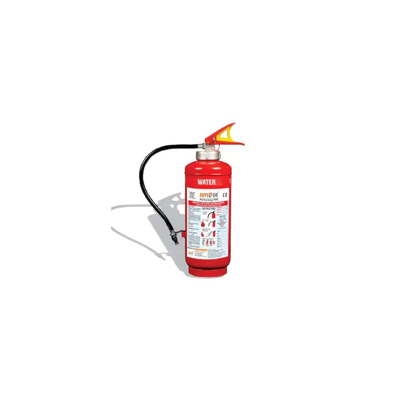 Water CO2 Cartridge type Fire Extinguisher of Cap. 6 Liter confirms to IS 15683, bearing ISI mark.