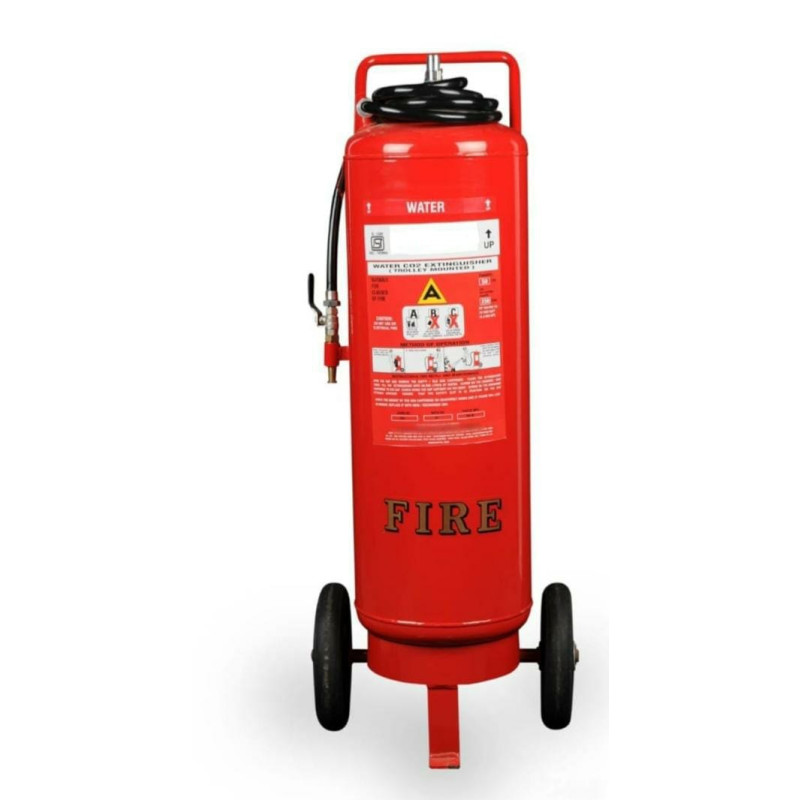 Higher Cap. trolley mounted water co2 type Fire Extinguisher of Cap. 50 liter confirms to IS 13385, (ISI)