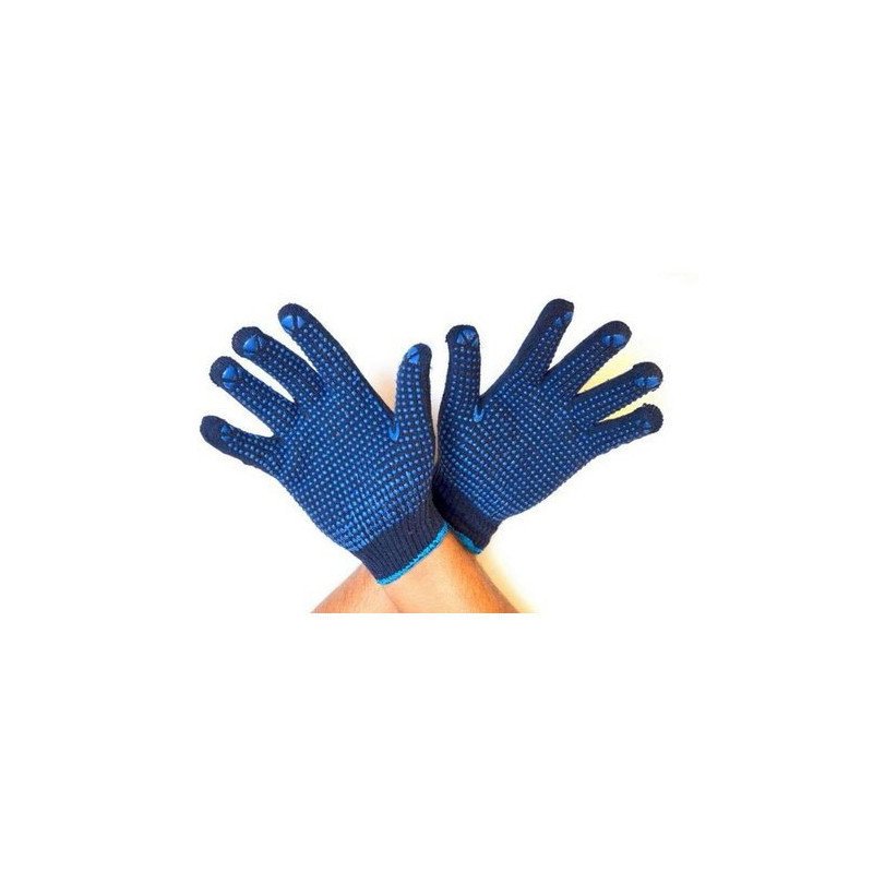 DOTTED HAND GLOVES (BLUE / BLUE)