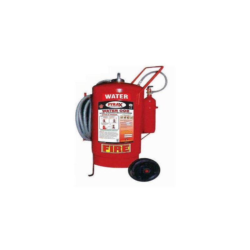 Higher Cap. trolley mounted water co2 type Fire Extinguisher of Cap. 50 liter confirms to IS 13385, (ISI)