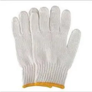 White Cotton Knitted Glove