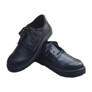 Black Leather Safety Shoes